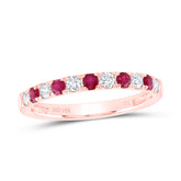 1/4CTW-DIA NKE 1/4CTW-RD-RUBY NAT GEM ANNIVERSARY BAND